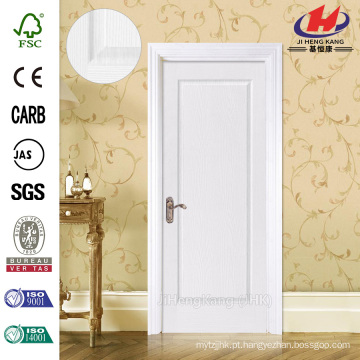 JHK-001 Bom Customized FSC Certificado Whiter Primer Flush Solid Wooden Door